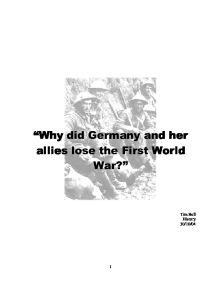 Why did the allies win ww1 essay