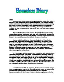 Diary of a homeless person essay