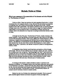 shylock victim or villain essay plan