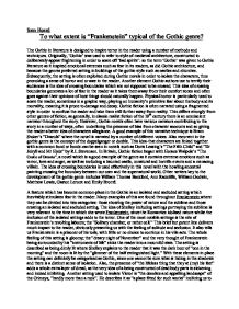 To what extent is frankenstein typical of the gothic genre essay