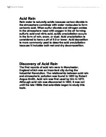 Acid rain research paper