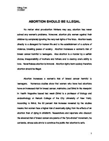 abortion is wrong essays