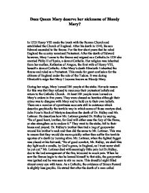 bloody mary essay