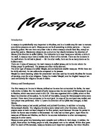 Essay on role of mosque in islamic culture
