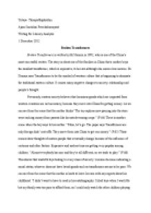 Theme essay of tansformers