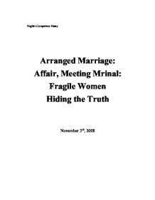 Arranged marriage essay sample