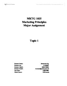 marketing principles assignment pdf
