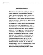 Reflective essay on teaching experience
