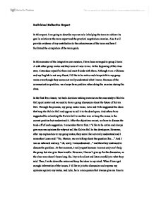 group work reflection essay