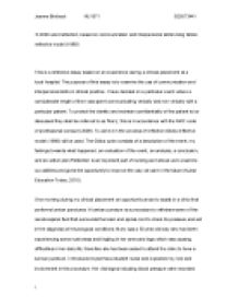 Example of reflective writing essay in nursing