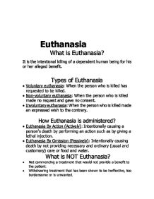 euthanasia outline example