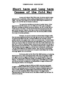 dbq cold war essay
