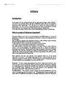 ethics essay outline