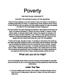 thesis statement example poverty