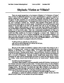 shylock victim or villain essay