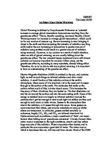 essay on global warming for students