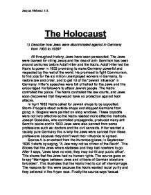 good topics for holocaust research papers