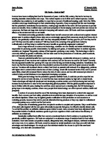 genetically modified food essay introduction