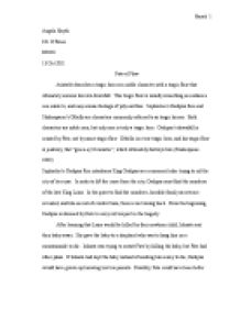 Реферат: Oedipus Tragic Flaw Essay Research Paper Tragic