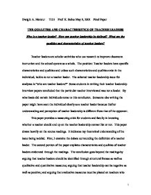 characteristics of a good teacher essay